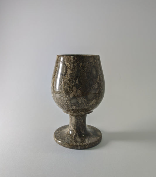 Fossil stone goblet